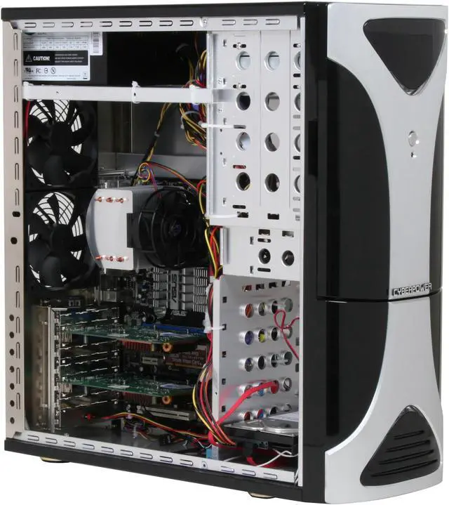 Alt view image 11 of 15 - CyberpowerPC Desktop PC Gamer Infinity 8310 Intel Core 2 Duo E8400 2GB DDR2 500GB HDD Dual NVIDIA GeForce 8600 GT Windows Vista Home Premium 64-bit