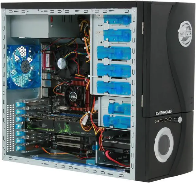 Alt view image 10 of 13 - CyberpowerPC Desktop PC Gamer Infinity 7515 Intel Core 2 Quad Q9300 3GB DDR2 500GB HDD NVIDIA GeForce 9800 GTX Windows Vista Home Premium