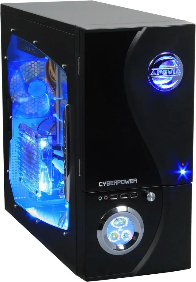 Alt view image 2 of 19 - CyberpowerPC Desktop PC Gamer Infinity 7516 Intel Core 2 Quad Q9300 4GB DDR2 500GB HDD NVIDIA GeForce 9800 GTX+ Windows Vista Home Premium 64-bit