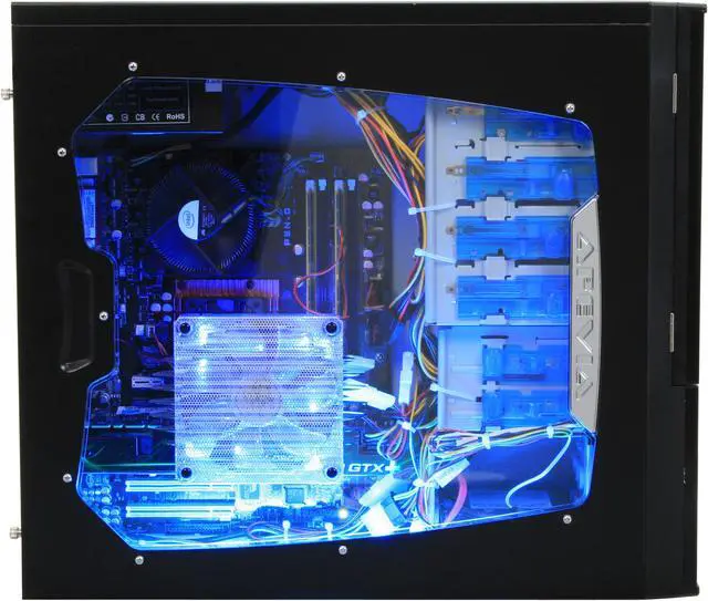 Alt view image 7 of 19 - CyberpowerPC Desktop PC Gamer Infinity 7516 Intel Core 2 Quad Q9300 4GB DDR2 500GB HDD NVIDIA GeForce 9800 GTX+ Windows Vista Home Premium 64-bit