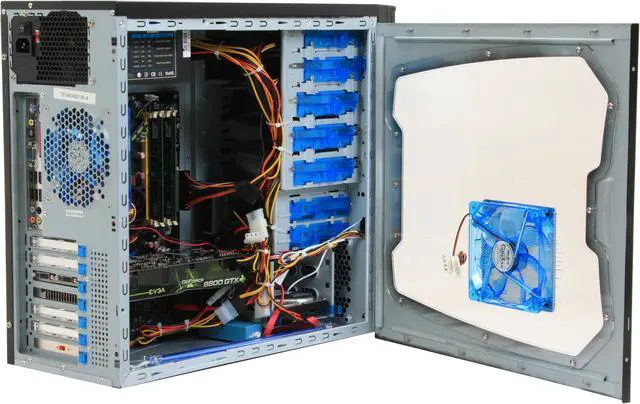 Alt view image 8 of 19 - CyberpowerPC Desktop PC Gamer Infinity 7516 Intel Core 2 Quad Q9300 4GB DDR2 500GB HDD NVIDIA GeForce 9800 GTX+ Windows Vista Home Premium 64-bit