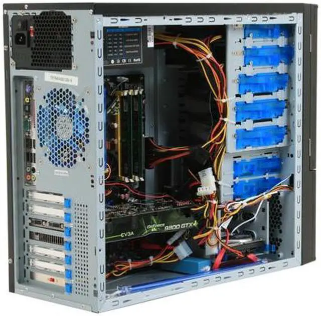 Alt view image 9 of 19 - CyberpowerPC Desktop PC Gamer Infinity 7516 Intel Core 2 Quad Q9300 4GB DDR2 500GB HDD NVIDIA GeForce 9800 GTX+ Windows Vista Home Premium 64-bit