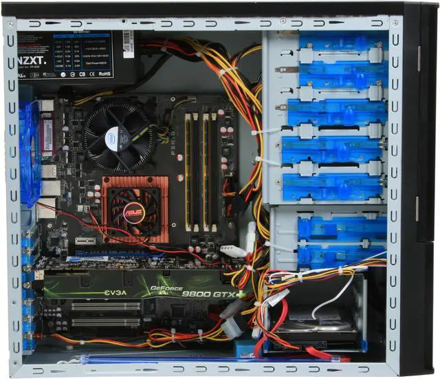 Alt view image 10 of 19 - CyberpowerPC Desktop PC Gamer Infinity 7516 Intel Core 2 Quad Q9300 4GB DDR2 500GB HDD NVIDIA GeForce 9800 GTX+ Windows Vista Home Premium 64-bit