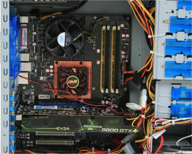 Alt view image 11 of 19 - CyberpowerPC Desktop PC Gamer Infinity 7516 Intel Core 2 Quad Q9300 4GB DDR2 500GB HDD NVIDIA GeForce 9800 GTX+ Windows Vista Home Premium 64-bit