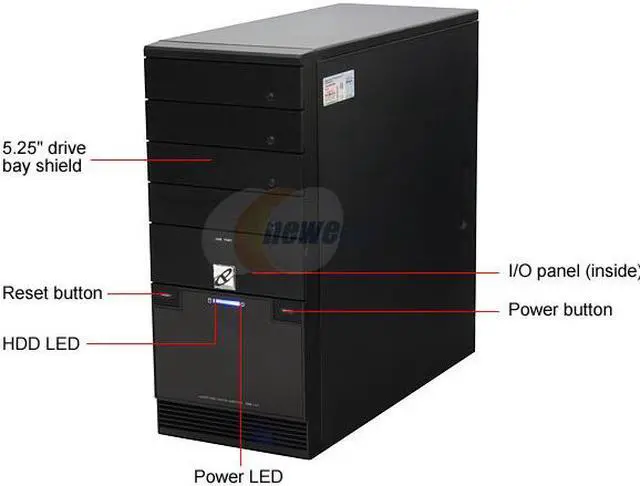 Alt view image 4 of 19 - CyberpowerPC Desktop PC Gamer Infinity 3300 Intel Core 2 Quad Q6600 4GB DDR2 500GB HDD Intel GMA 3100 Windows Vista Home Premium