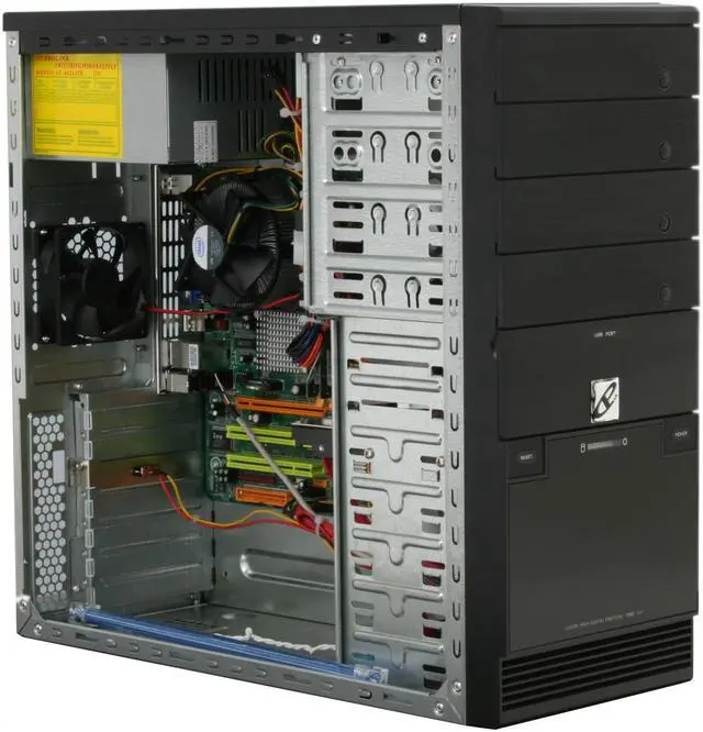 Alt view image 11 of 19 - CyberpowerPC Desktop PC Gamer Infinity 3300 Intel Core 2 Quad Q6600 4GB DDR2 500GB HDD Intel GMA 3100 Windows Vista Home Premium