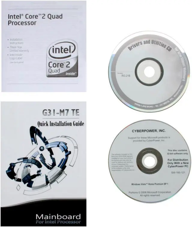 Alt view image 19 of 19 - CyberpowerPC Desktop PC Gamer Infinity 3300 Intel Core 2 Quad Q6600 4GB DDR2 500GB HDD Intel GMA 3100 Windows Vista Home Premium