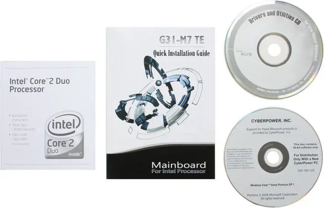 Alt view image 17 of 18 - CyberpowerPC Desktop PC Gamer Infinity 6320 Intel Core 2 Duo E8400 4GB DDR2 250GB HDD Intel GMA 3100 Windows Vista Home Premium 64-Bit