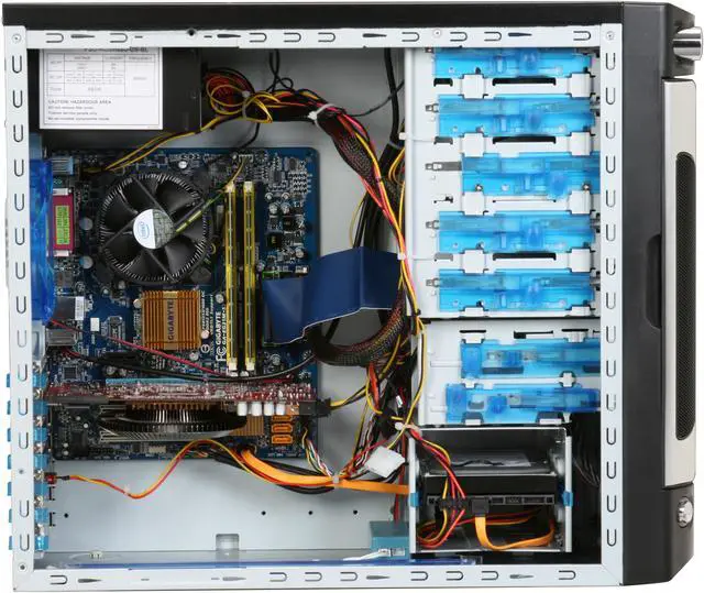 Alt view image 11 of 20 - CyberpowerPC Desktop PC Gamer Infinity 6200 Intel Core 2 Quad Q8200 4GB DDR2 500GB HDD ATI Radeon HD 4850 Windows Vista Home Premium 64-bit