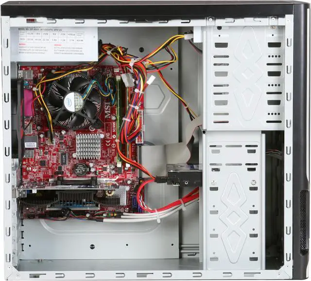 Alt view image 9 of 19 - CyberpowerPC Desktop PC Gamer Infinity 3310 Intel Core 2 Quad Q8200 4GB DDR2 500GB HDD NVIDIA GeForce 9500 GT Windows Vista Home Premium 64-bit