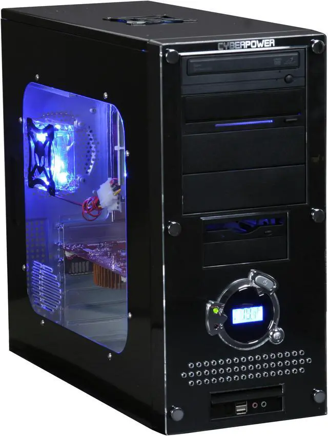 Alt view image 2 of 19 - CyberpowerPC Desktop PC Gamer Infinity 9515 Intel Core 2 Quad Q9550 4GB DDR2 500GB HDD NVIDIA GeForce 9800 GT Windows Vista Home Premium 64-Bit