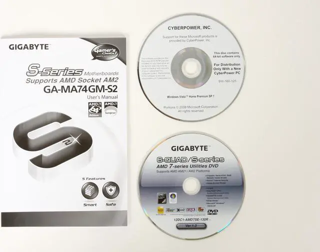 Alt view image 18 of 18 - CyberpowerPC Desktop PC Gamer Ultra 7205 AMD Athlon X2 7750 4GB DDR2 500GB HDD ATI Radeon HD 4550 Windows Vista Home Premium 64-bit
