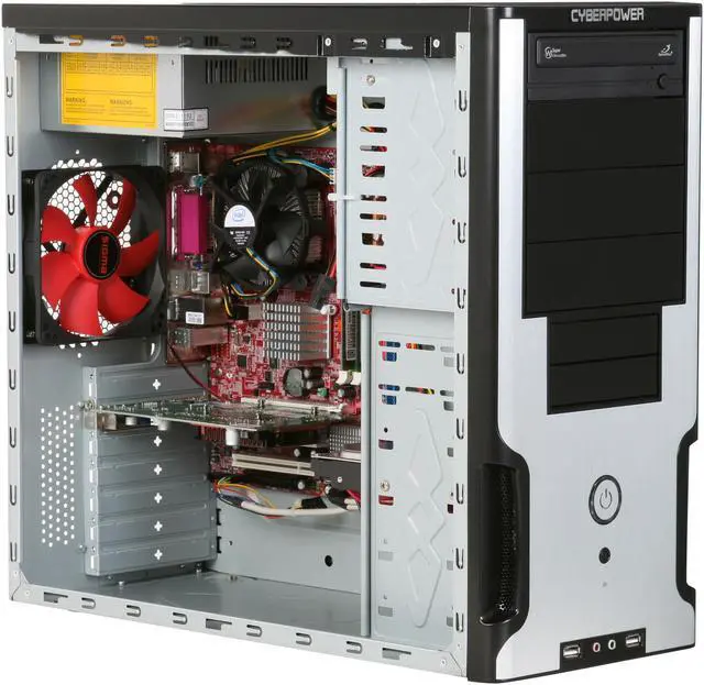 Alt view image 9 of 12 - CyberpowerPC Desktop PC Gamer Infinity 3312 Intel Core 2 Quad Q8200 4GB DDR2 500GB HDD NVIDIA GeForce 9500 GT Windows Vista Home Premium 64-bit