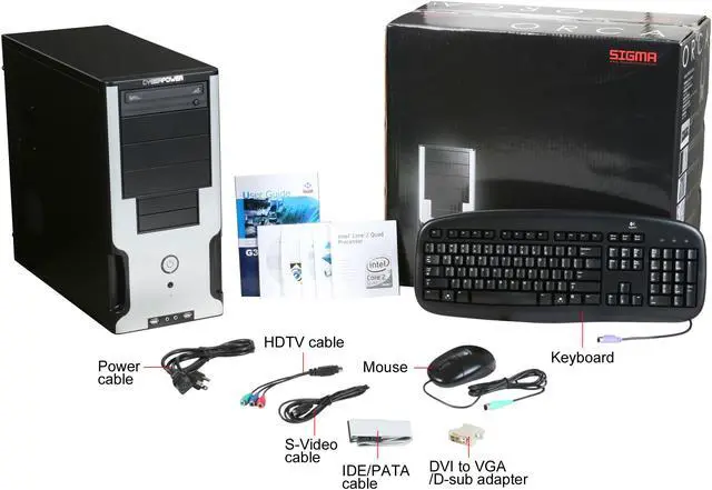 Alt view image 12 of 12 - CyberpowerPC Desktop PC Gamer Infinity 3312 Intel Core 2 Quad Q8200 4GB DDR2 500GB HDD NVIDIA GeForce 9500 GT Windows Vista Home Premium 64-bit