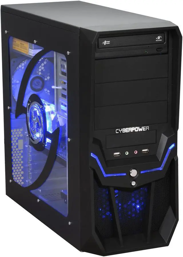 Alt view image 2 of 10 - CyberpowerPC Desktop PC Gamer Infinity 7519 Intel Core 2 Quad Q8400 4GB DDR2 500GB HDD NVIDIA GeForce 9800 GT Windows Vista Home Premium 64-bit