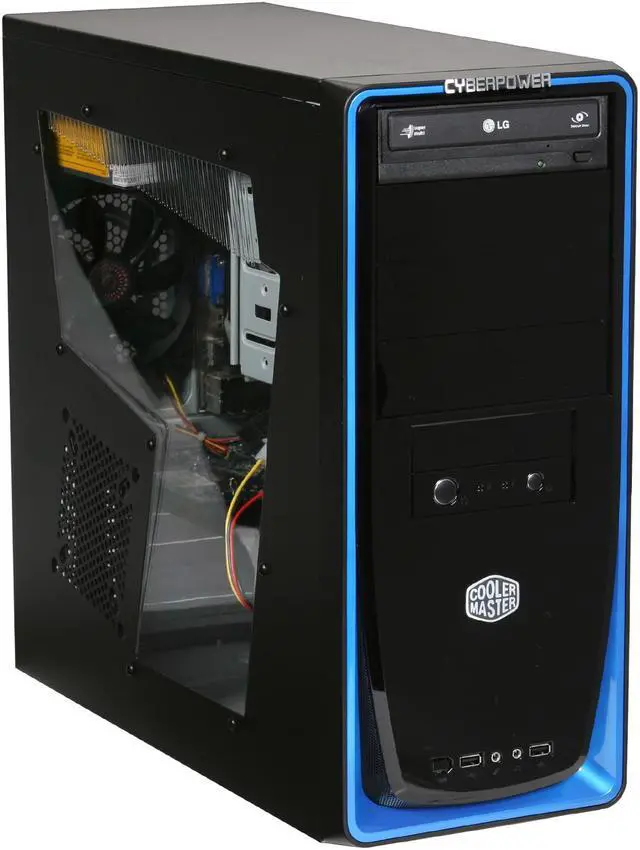 Alt view image 2 of 10 - CyberpowerPC Desktop PC Gamer Ultra 7208 AMD Athlon X2 7850 4GB DDR2 500GB HDD NVIDIA GeForce 9500 GT Windows Vista Home Premium 64-bit