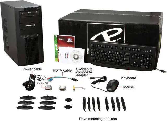 Alt view image 12 of 12 - CyberpowerPC Desktop PC Gamer Ultra 2009 AMD Phenom II X4 955 4GB DDR2 1TB HDD ATI Radeon HD 4890 Windows Vista Home Premium 64-bit Free upgrade to Microsoft Windows 7