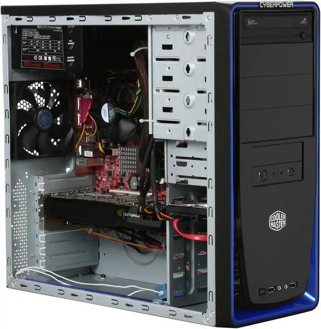 Alt view image 8 of 10 - CyberpowerPC Desktop PC Gamer Infinity 6313 Intel Core 2 Duo E8400 4GB DDR2 500GB HDD NVIDIA GeForce GTX 260 Windows Vista Home Premium 64-bit