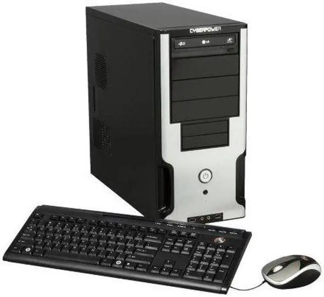 Main image of CyberpowerPC Desktop PC Gamer Infinity 3313 Intel Core 2 Quad Q8200 4GB DDR2 500GB HDD NVIDIA GeForce 9500 GT Windows Vista Home Premium 64-bit Free upgrade to Microsoft Windows 7