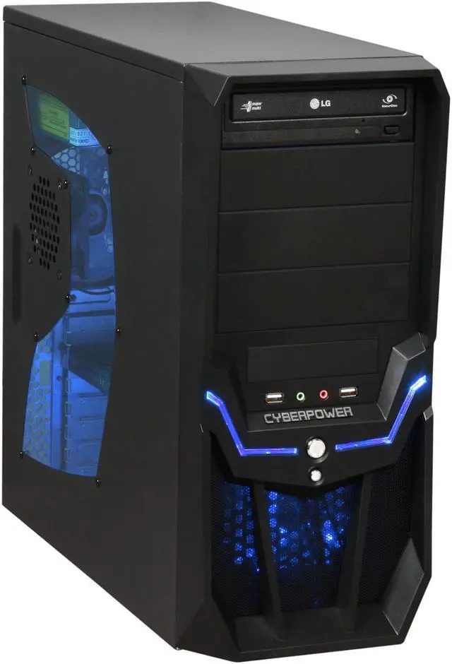 Alt view image 2 of 10 - CyberpowerPC Desktop PC Gamer Ultra 7209 AMD Athlon II X2 240 4GB DDR2 500GB HDD ATI Radeon HD 4550 Windows Vista Home Premium 64-bit (With Windows 7 Upgrade Coupon)