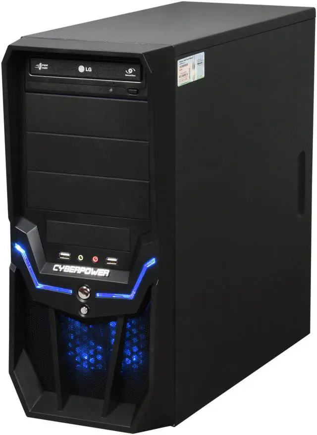 Alt view image 4 of 10 - CyberpowerPC Desktop PC Gamer Ultra 7209 AMD Athlon II X2 240 4GB DDR2 500GB HDD ATI Radeon HD 4550 Windows Vista Home Premium 64-bit (With Windows 7 Upgrade Coupon)