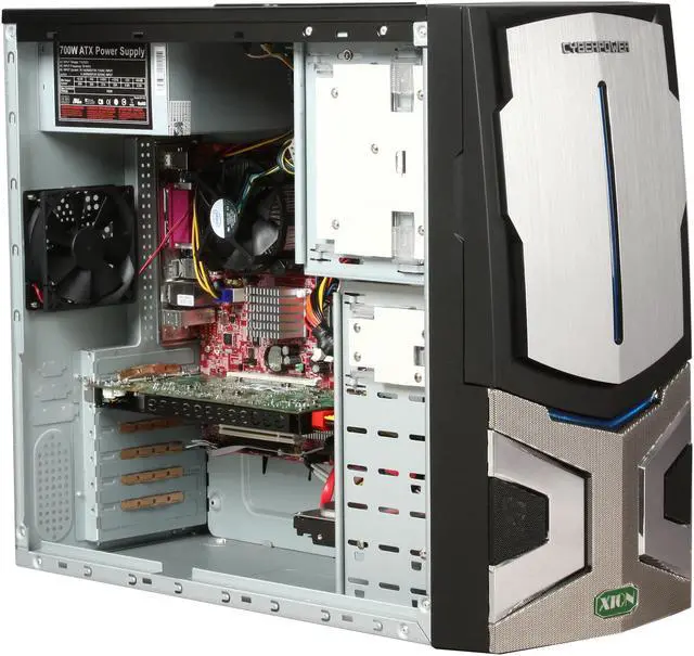 Alt view image 8 of 11 - CyberpowerPC Desktop PC Gamer Infinity 9800 Intel Core 2 Quad Q9550 4GB DDR2 500GB HDD NVIDIA GeForce 9800 GT Windows Vista Home Premium 64-bit (With Windows 7 Upgrade Coupon)