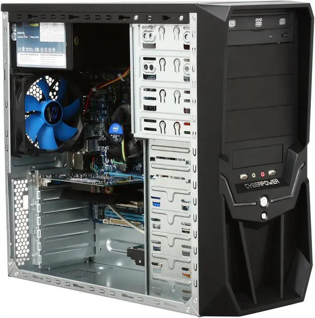 Alt view image 6 of 8 - CyberpowerPC Desktop PC Gamer Xtreme 1030 Intel Core i5-750 4GB DDR3 500GB HDD NVIDIA GeForce 9500 GT Windows 7 Home Premium 64-bit