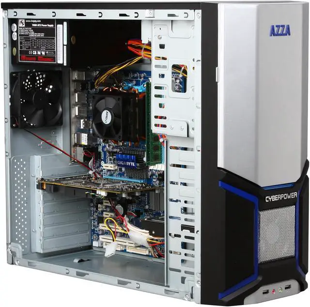 Alt view image 7 of 9 - CyberpowerPC Desktop PC Gamer Ultra 2024 AMD Phenom II X4 955 4GB DDR3 500GB HDD NVIDIA GeForce 9800 GT Windows 7 Home Premium 64-Bit