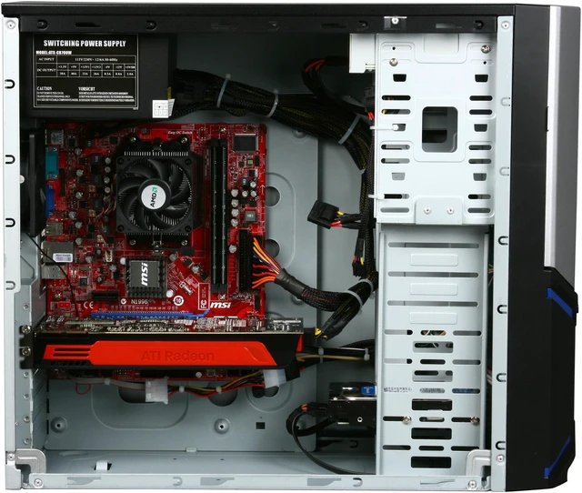 Alt view image 6 of 9 - CyberpowerPC Desktop PC Gamer Ultra 2032 AMD Athlon II X4 620 4GB DDR2 500GB HDD ATI Radeon HD 5850 Windows 7 Home Premium 64-Bit