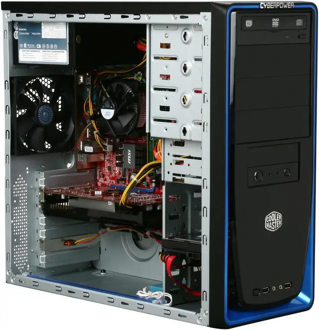 Alt view image 7 of 9 - CyberpowerPC Desktop PC Gamer Infinity 7523 Intel Core 2 Quad Q8400 4GB DDR2 500GB HDD NVIDIA GeForce GTS 250 Windows 7 Home Premium 64-bit