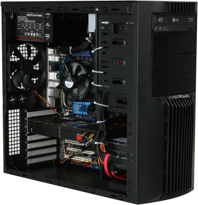 Alt view image 7 of 10 - CyberpowerPC Desktop PC Gamer Xtreme 1040 Intel Core i7-960 12GB DDR3 2TB HDD NVIDIA GeForce GTX 295 Windows 7 Home Premium 64-bit