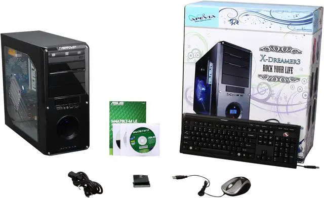 Alt view image 9 of 9 - CyberpowerPC Desktop PC Gamer Ultra 2040 AMD Phenom II X4 945 4GB DDR3 500GB HDD NVIDIA GeForce GT 220 Windows 7 Home Premium 64-Bit