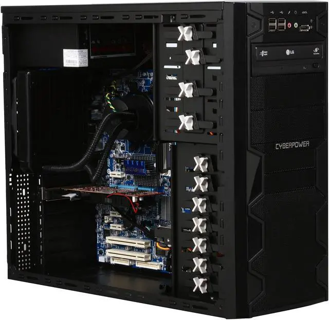 Alt view image 7 of 9 - CyberpowerPC Desktop PC Gamer Ultra 2041LQ AMD Phenom II X4 965 4GB DDR3 750GB HDD ATI Radeon HD 5570 Windows 7 Home Premium 64-Bit