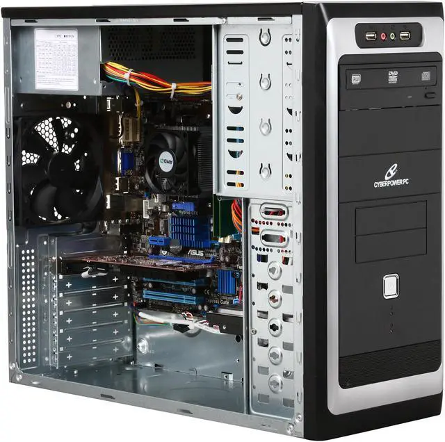 Alt view image 7 of 9 - CyberpowerPC Desktop PC Gamer Ultra 2054 AMD Athlon II X2 255 4GB DDR3 500GB HDD ATI Radeon HD 5450 Windows 7 Home Premium 64-Bit