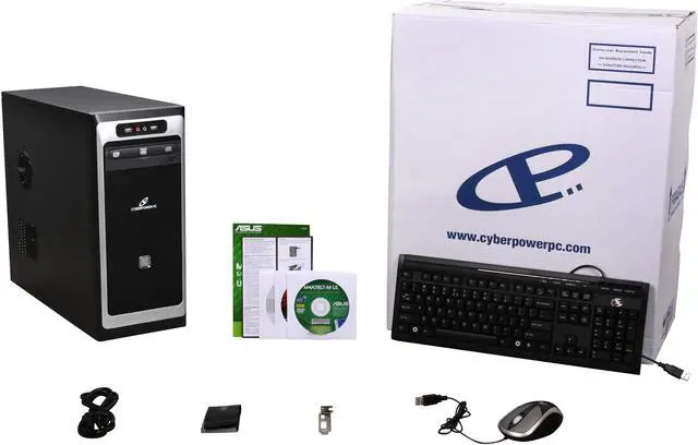 Alt view image 9 of 9 - CyberpowerPC Desktop PC Gamer Ultra 2054 AMD Athlon II X2 255 4GB DDR3 500GB HDD ATI Radeon HD 5450 Windows 7 Home Premium 64-Bit