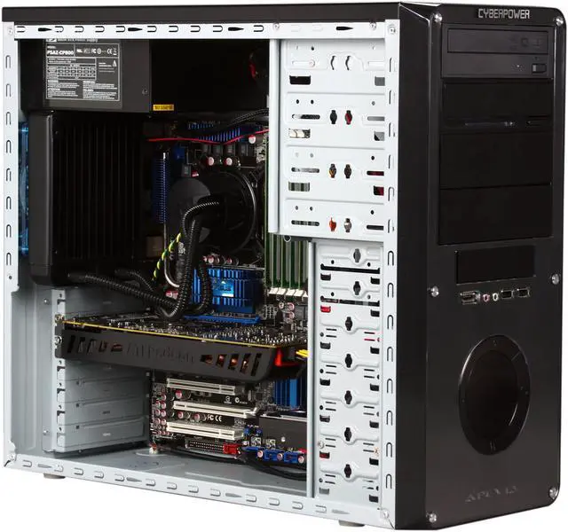 Alt view image 6 of 7 - CyberpowerPC Desktop PC Gamer Xtreme 1081LQ Intel Core i7-950 12GB DDR3 1TB HDD ATI Radeon HD 5850 Windows 7 Home Premium 64-bit