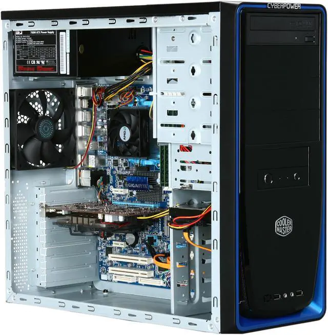 Alt view image 6 of 8 - CyberpowerPC Desktop PC Gamer Ultra 2057 AMD Phenom II X4 965 8GB DDR3 1TB HDD ATI Radeon HD 5770 Windows 7 Home Premium 64-bit