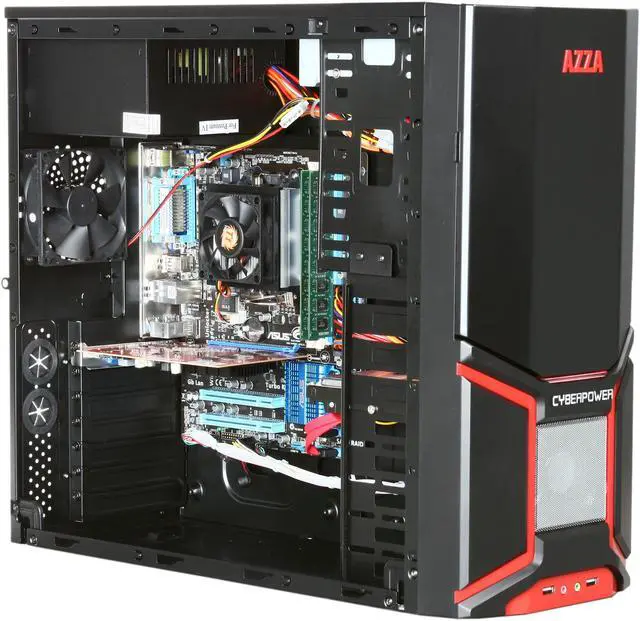 Alt view image 6 of 7 - CyberpowerPC Desktop PC Gamer Ultra 2055 AMD Athlon II X2 255 4GB DDR3 500GB HDD ATI Radeon HD 5450 Windows 7 Home Premium 64-Bit