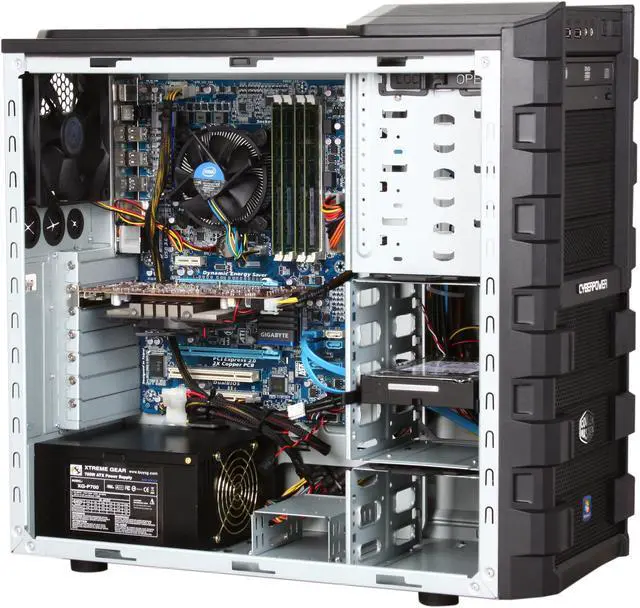 Alt view image 7 of 9 - CyberpowerPC Desktop PC Gamer Xtreme 1308 Intel Core i5-2500K 8GB DDR3 1TB HDD ATI Radeon HD 5770 Windows 7 Home Premium 64-bit