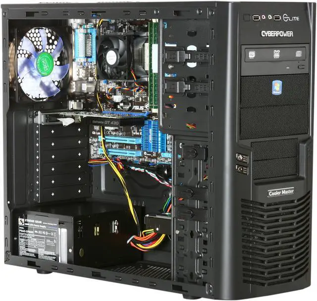 Alt view image 7 of 9 - CyberpowerPC Desktop PC Gamer Ultra 2076 Intel Pentium D 840 4GB DDR3 1TB HDD NVIDIA GeForce GT 430 Windows 7 Home Premium 64-Bit