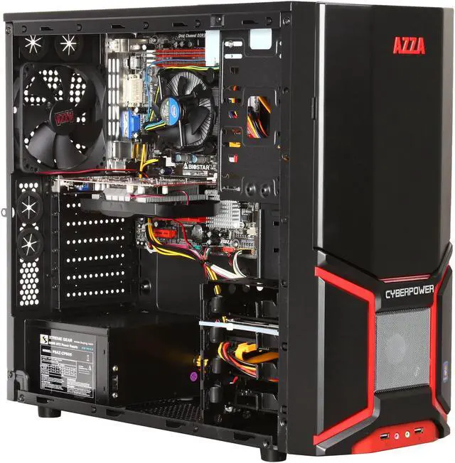 Alt view image 7 of 9 - CyberpowerPC Desktop PC Gamer Xtreme 1314 Intel Core i5-2500K 8GB DDR3 1TB HDD AMD Radeon HD 6670 Windows 7 Home Premium 64-bit
