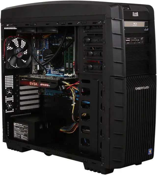 Alt view image 7 of 10 - CyberpowerPC Desktop PC Gamer Xtreme 1320LQ Intel Core i7-2600K 8GB DDR3 2TB HDD NVIDIA GeForce GTX 570 1.2GB Windows 7 Home Premium 64-bit