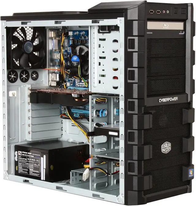 Alt view image 7 of 9 - CyberpowerPC Desktop PC Gamer Xtreme 1319 Intel Core i7-2600K 8GB DDR3 1TB HDD AMD Radeon HD 6850 1GB Windows 7 Home Premium 64-bit
