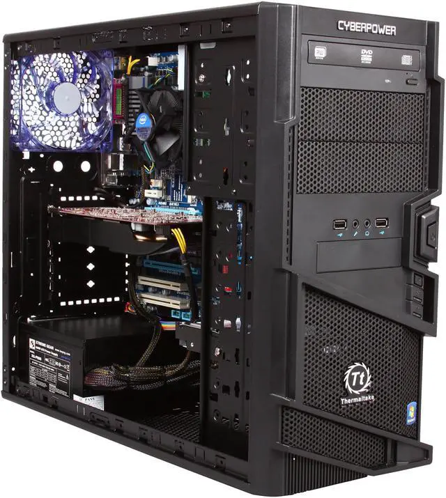 Alt view image 7 of 9 - CyberpowerPC Desktop PC Gamer Xtreme 1322 (GX1322) Intel Core i7-2600K 8GB DDR3 1TB HDD AMD Radeon HD 6850 1GB Windows 7 Home Premium 64-Bit