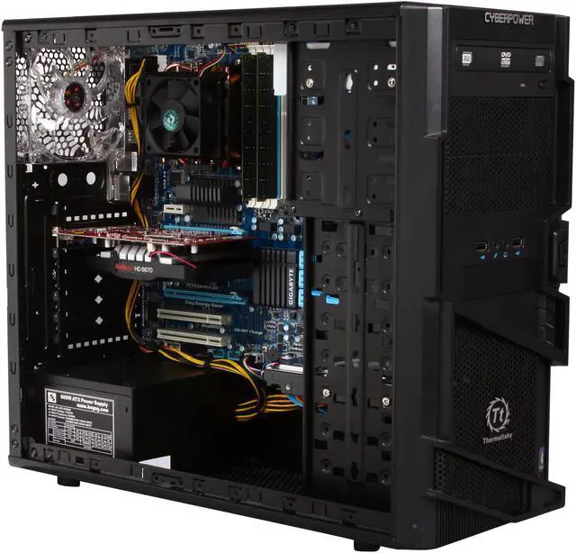 Alt view image 7 of 9 - CyberpowerPC Desktop PC Gamer Ultra 2099 AMD FX-Series FX-8120 8GB DDR3 1TB HDD AMD Radeon HD 6670 1GB Windows 7 Home Premium 64-Bit
