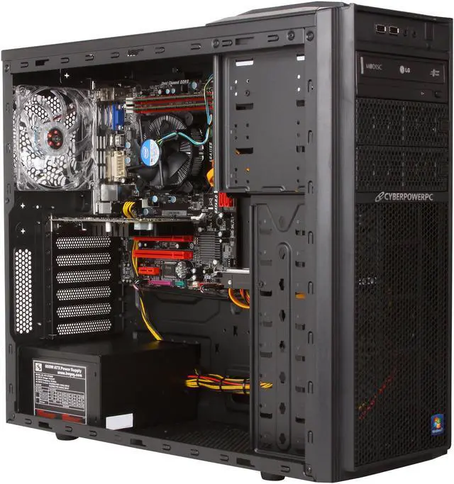 Alt view image 7 of 9 - CyberpowerPC Desktop PC Gamer Xtreme 1331 Intel Core i5-3550 8GB DDR3 1TB HDD AMD Radeon HD 6670 1GB Windows 7 Home Premium 64-Bit
