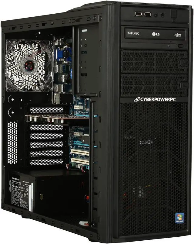 Alt view image 7 of 9 - CyberpowerPC Desktop PC Gamer Xtreme 1334 Intel Core i7-3770K 8GB DDR3 1TB HDD AMD Radeon HD 7750 1GB Windows 7 Home Premium 64-Bit