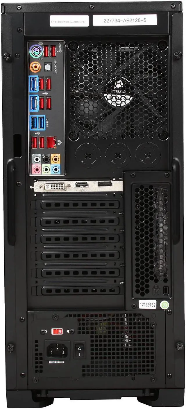 Alt view image 8 of 9 - CyberpowerPC Desktop PC Gamer FTW 2005 Intel Core i7-3820 8GB DDR3 1TB HDD AMD Radeon HD 7750 1GB PCI-e Graphics Windows 7 Home Premium 64-Bit