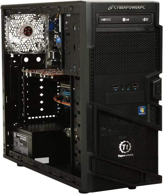 Alt view image 7 of 9 - CyberpowerPC Desktop PC Gamer Xtreme 1340 Intel Core i5-3550 8GB DDR3 1TB HDD AMD Radeon HD 7750 1GB PCI-e Graphics Windows 7 Home Premium 64-Bit
