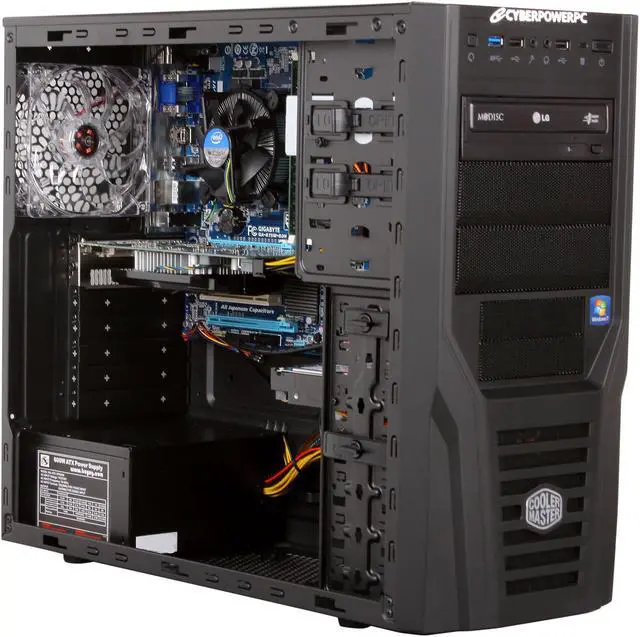 Alt view image 6 of 8 - CyberpowerPC Desktop PC Gamer Xtreme 1345 Intel Core i7-3770K 8GB DDR3 1TB HDD Nvidia Geforce GTX 550 Ti 1GB PCI-e Graphics Windows 7 Home Premium 64-Bit